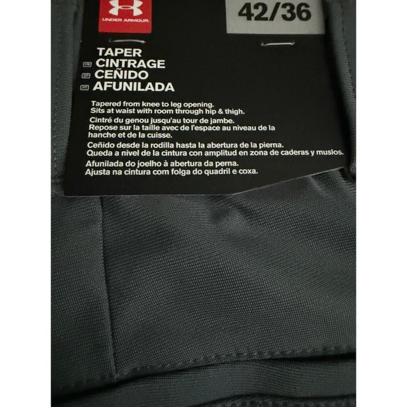 Under Armour Golf Drive Pants Trousers Stretch Logo Gray New NWT Mens 42x36 JBHS - Picture 9 of 13